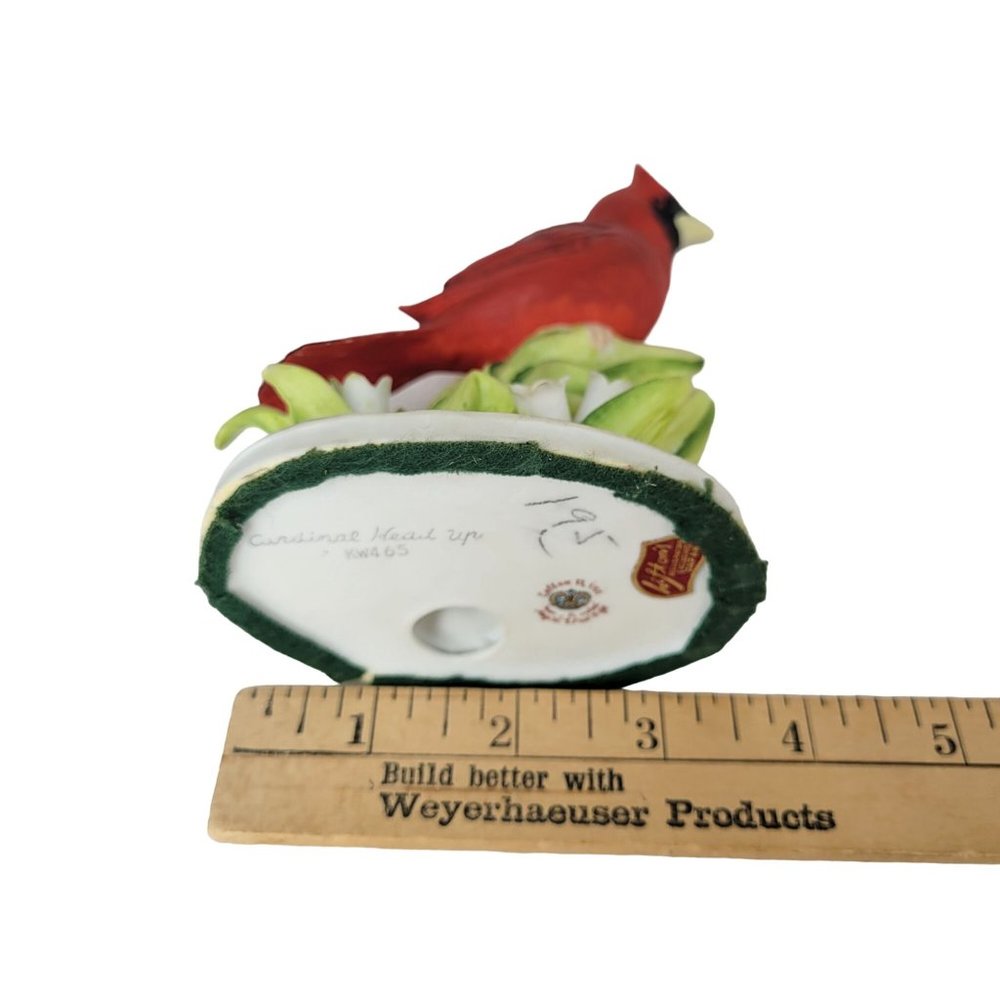 Leftons China Set of 2 Cardinal Head Up and Head Down KW465 Handpainted Figures - Picture 4 of 10